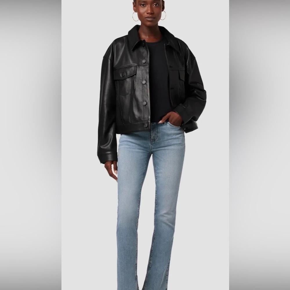 😍Hudson Jeans Nico Mid-Rise Straight- Leg Ankle Jeans- Oasis Size 29